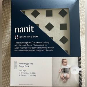 Nanit breathing band large 12-24 months pebble brand new